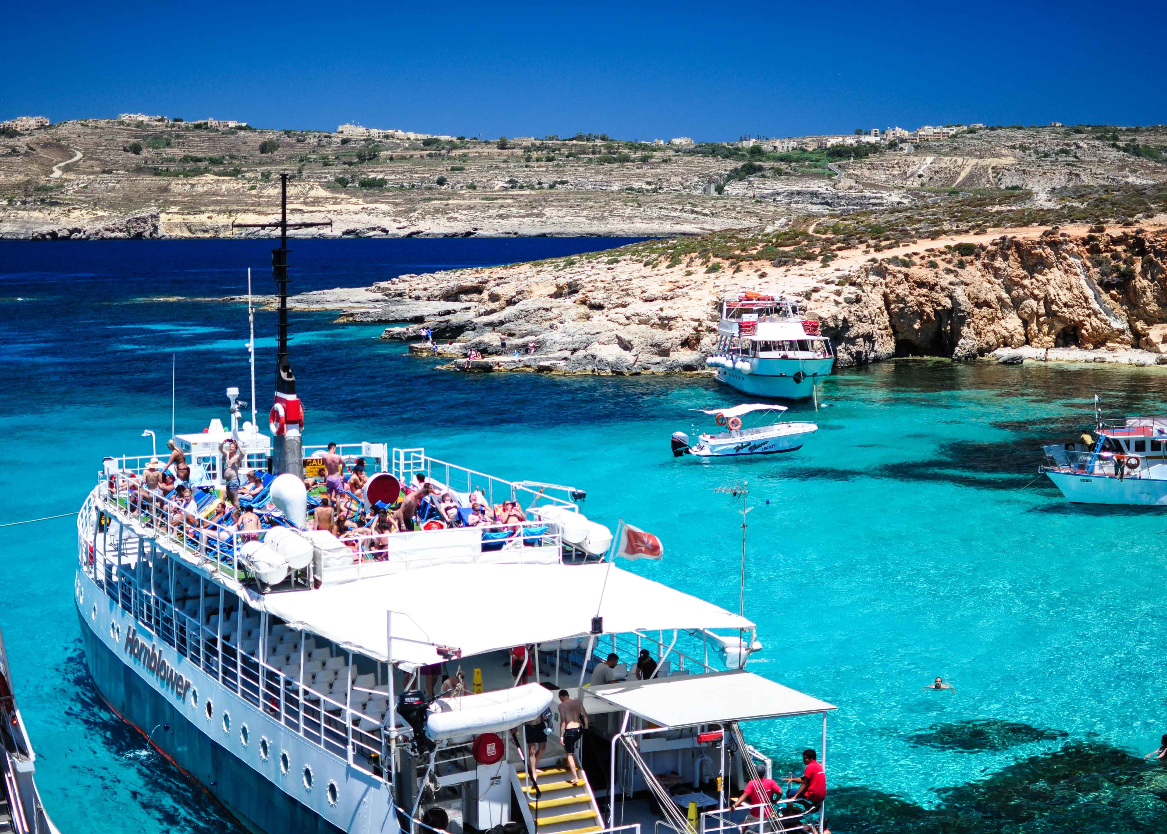 Most beautiful beach in Malta, Comino Island, Blue Lagoon