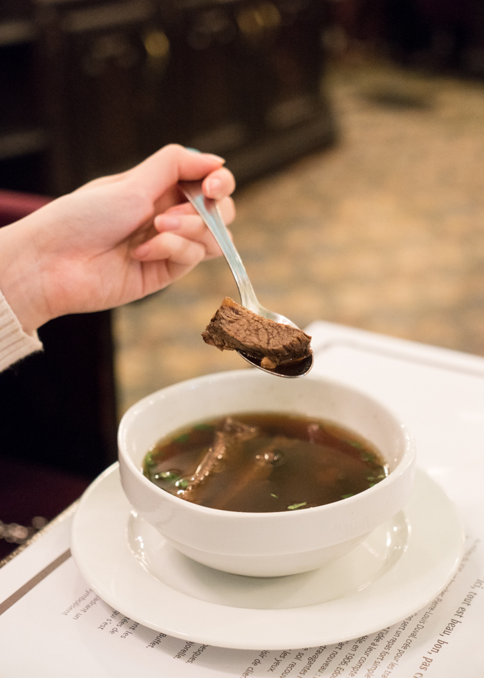 traditional french soup :beef broth
