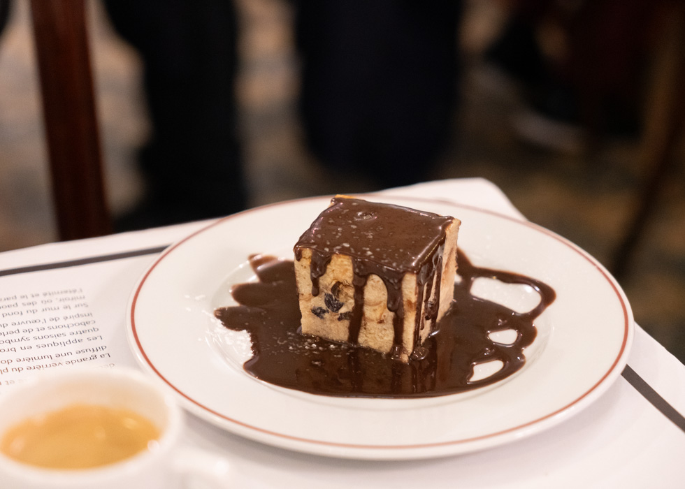 French bistro food Paris - rum dessert