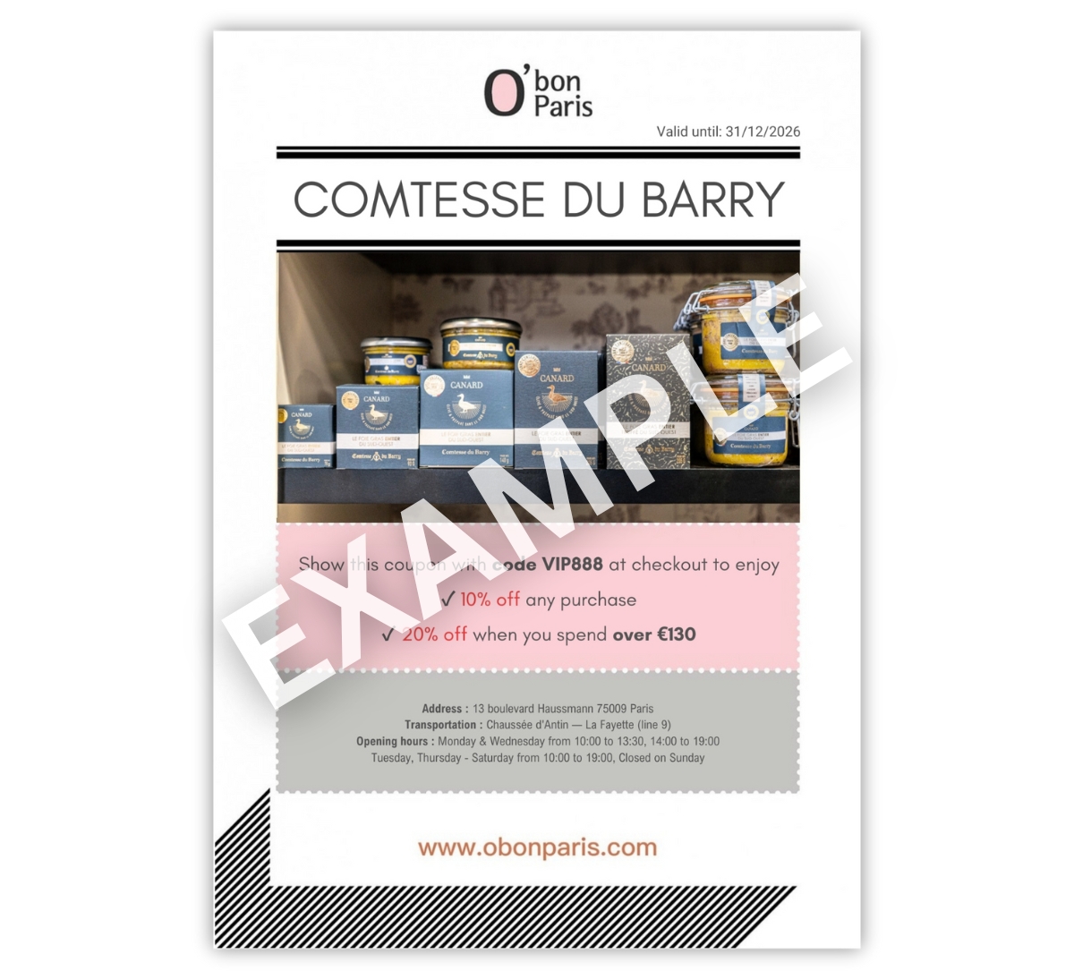 Paris shopping souvenir discount