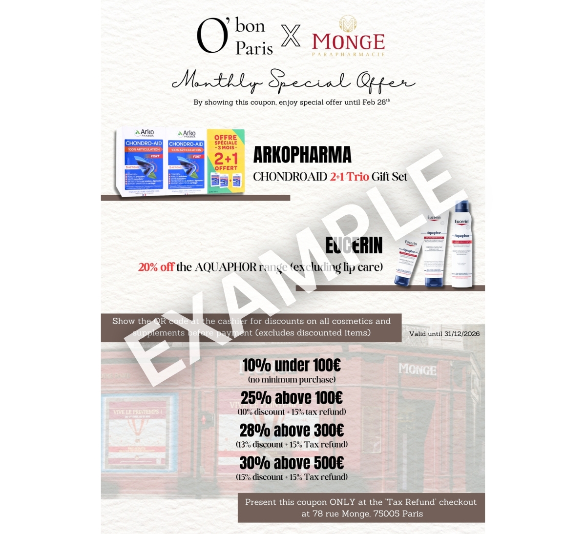 PHARMACIE MONGE COUPON