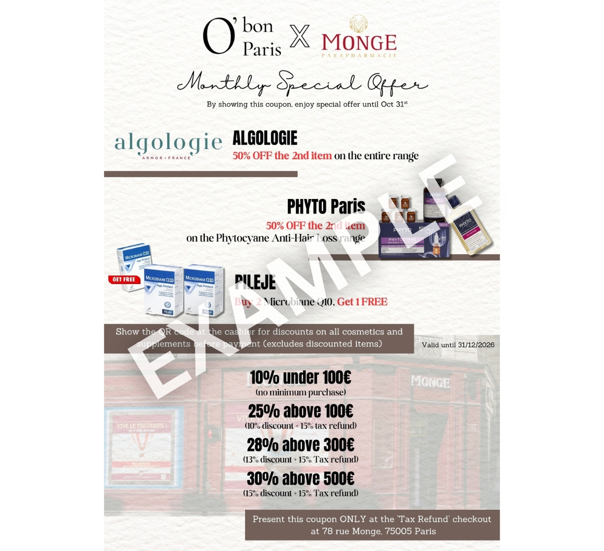 PHARMACIE MONGE COUPON
