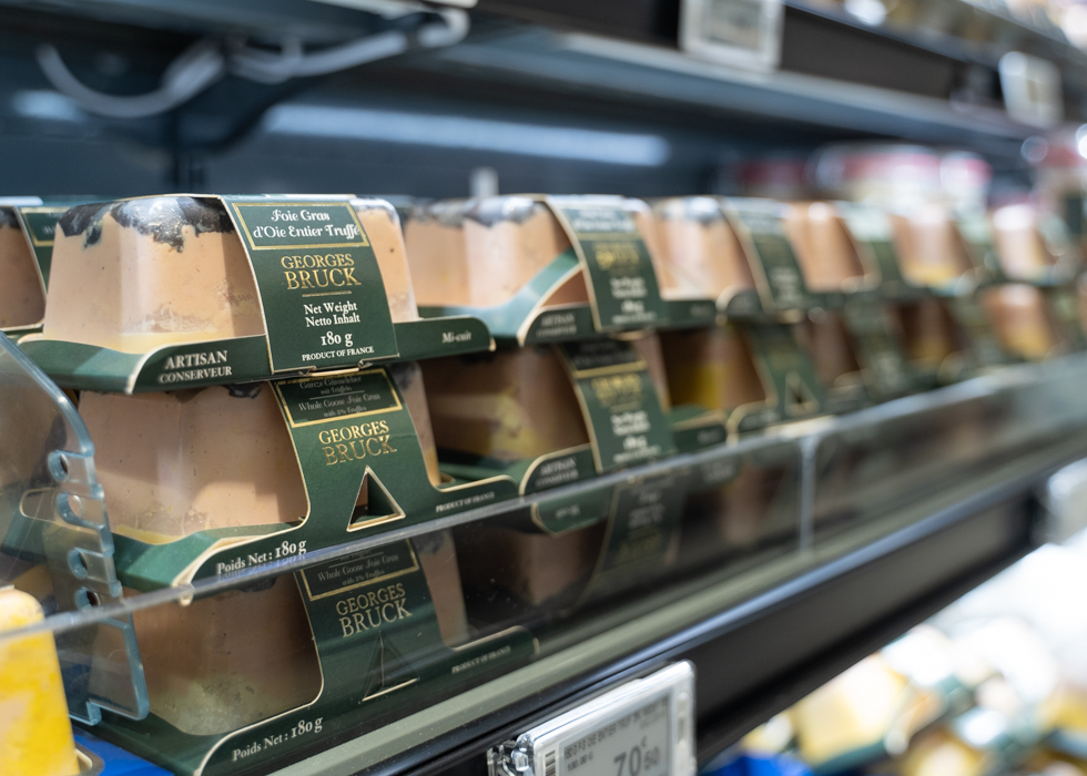 siêu thị ở Paris - foie gras gan ngỗng