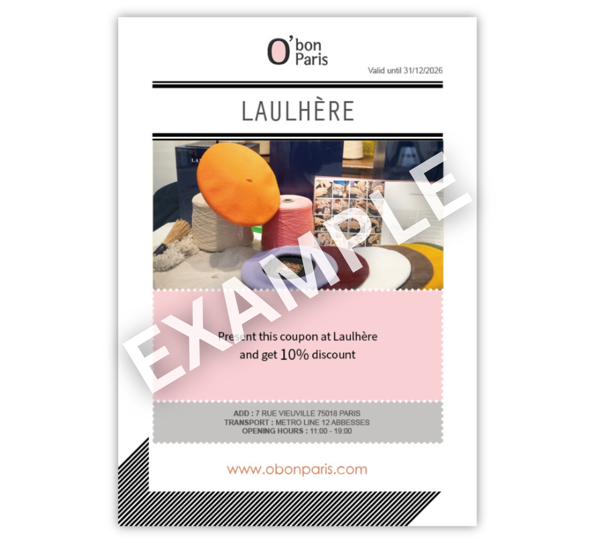 Coupon HERITAGE PAR LAULHERE