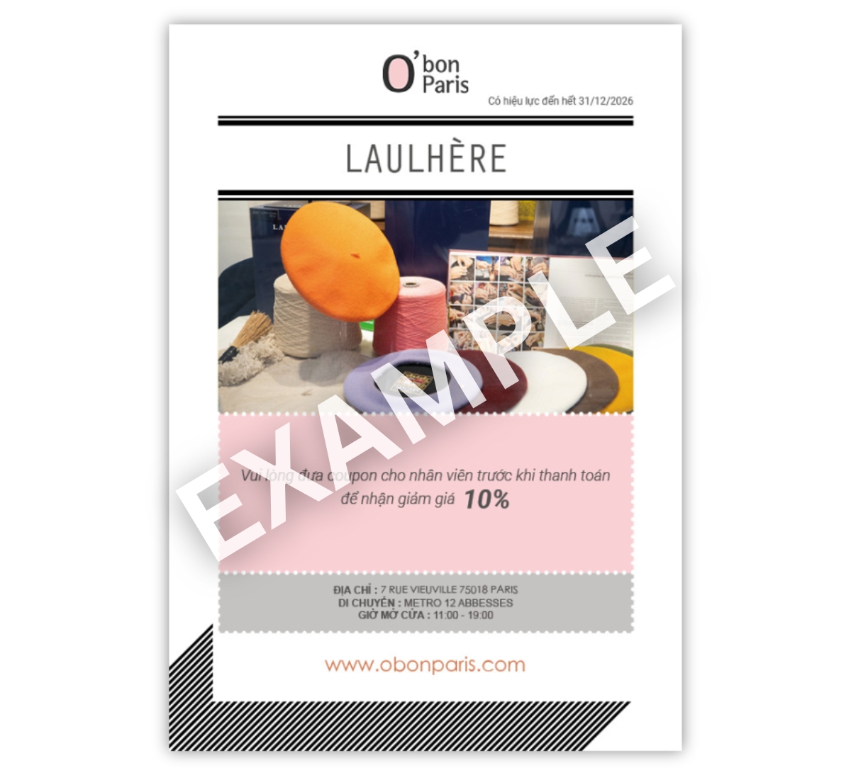 Coupons HERITAGE PAR LAULHERE