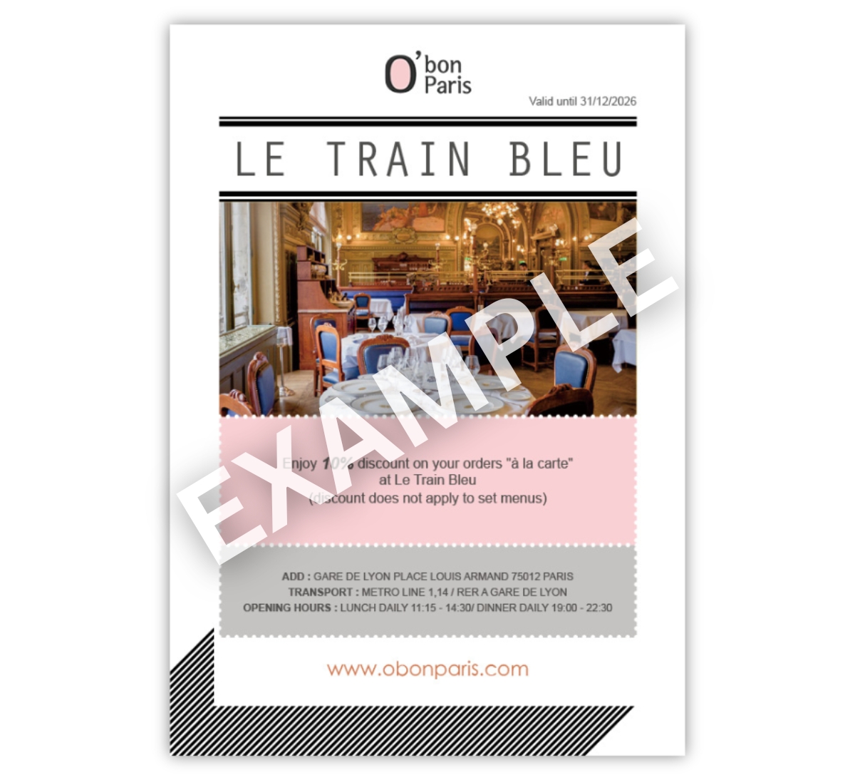 restaurant discount Paris