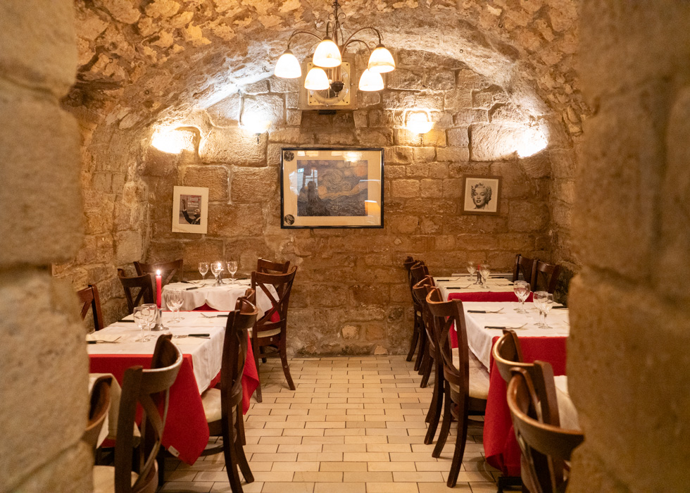 antique building French restaurant Paris