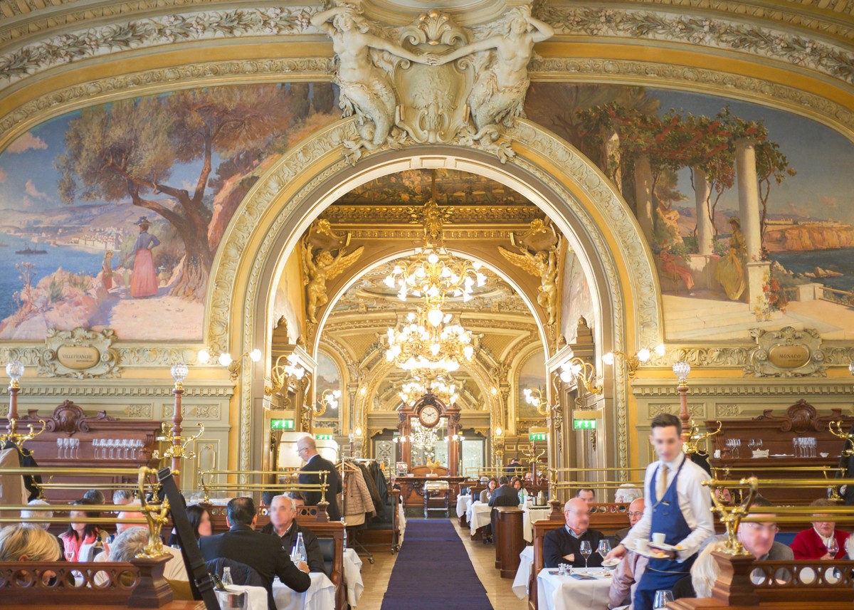 самый красивый ресторан парижа - le train bleu