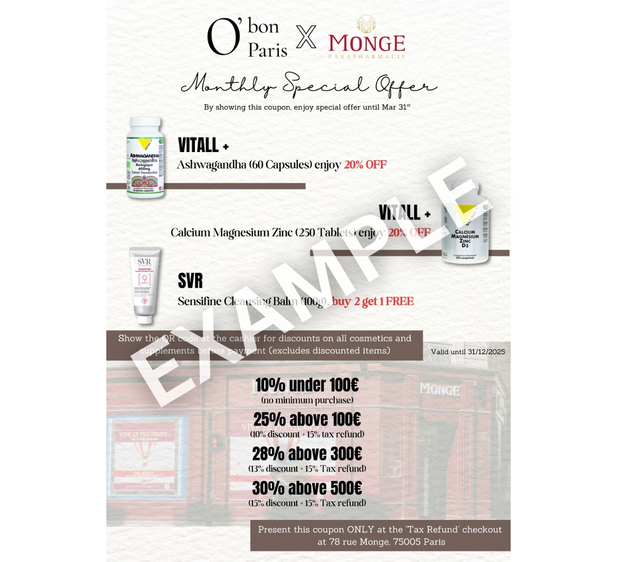 PHARMACIE MONGE COUPON