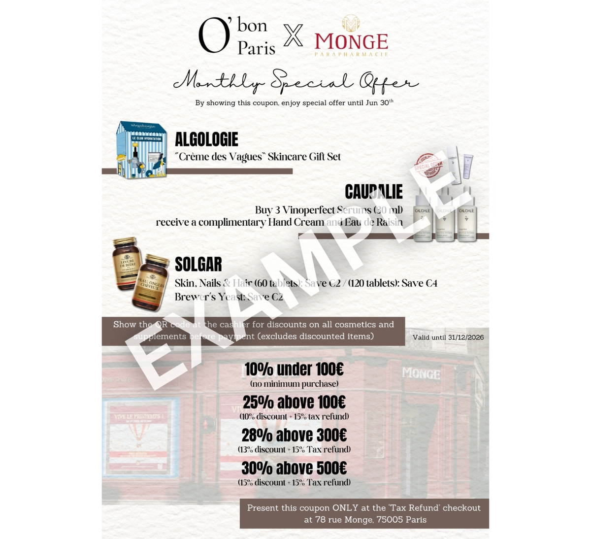 PHARMACIE MONGE COUPON