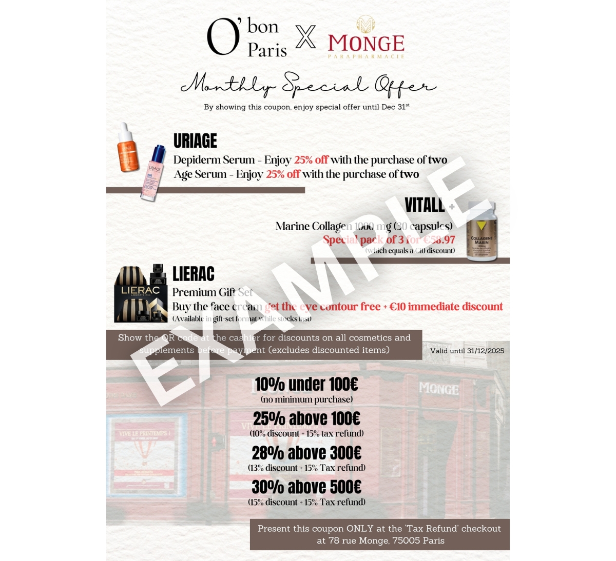 PHARMACIE MONGE COUPON