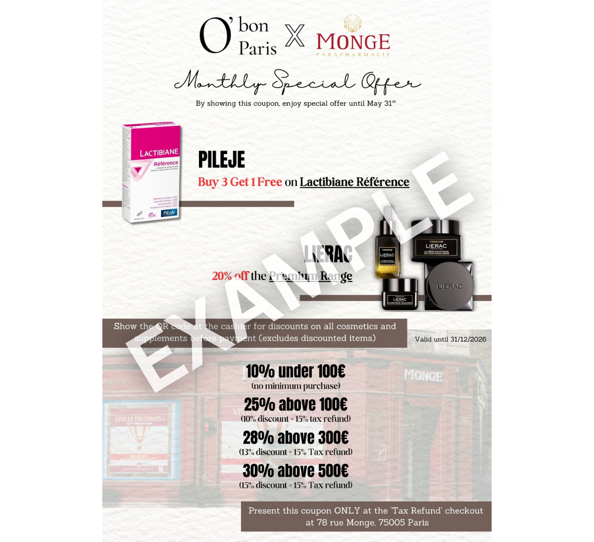 PHARMACIE MONGE COUPON