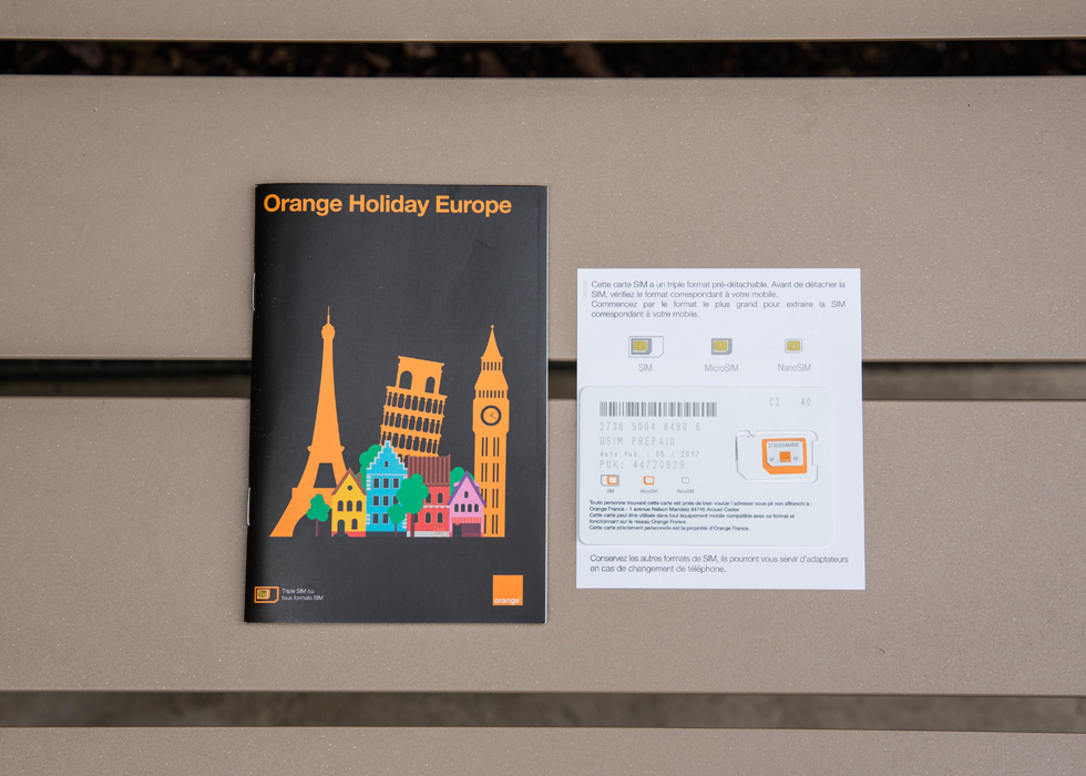 Orange 歐洲上網預付卡