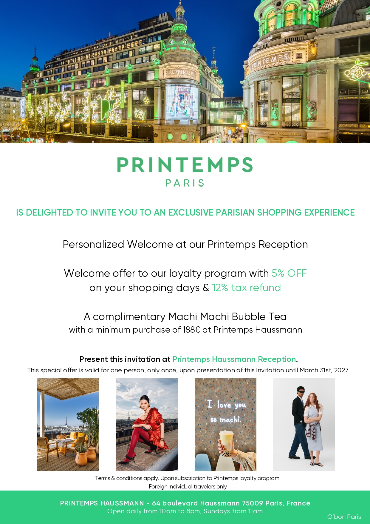 Le Printemps Paris discount