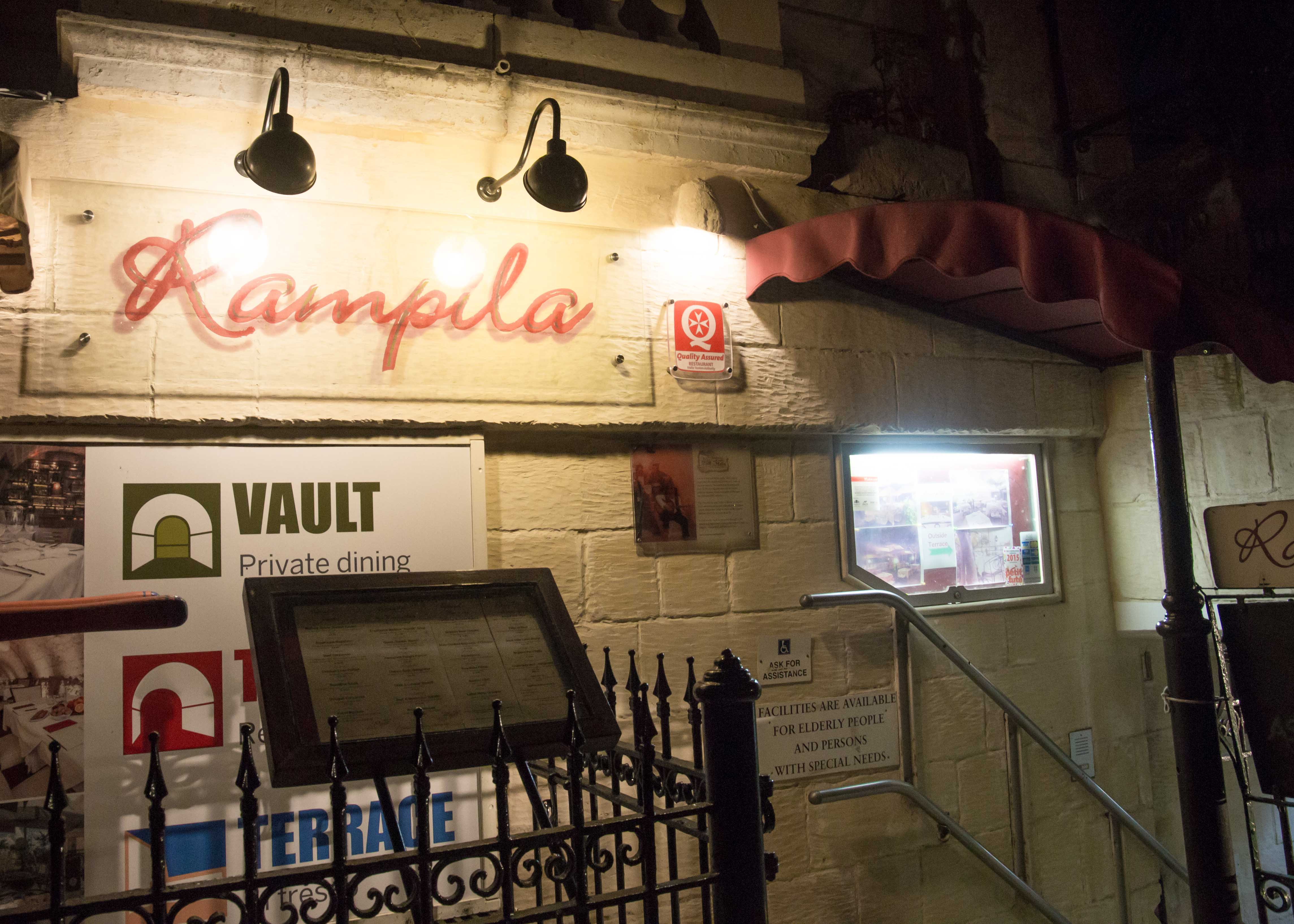 Rampila restaurant, best restaurant in Valletta, Malta