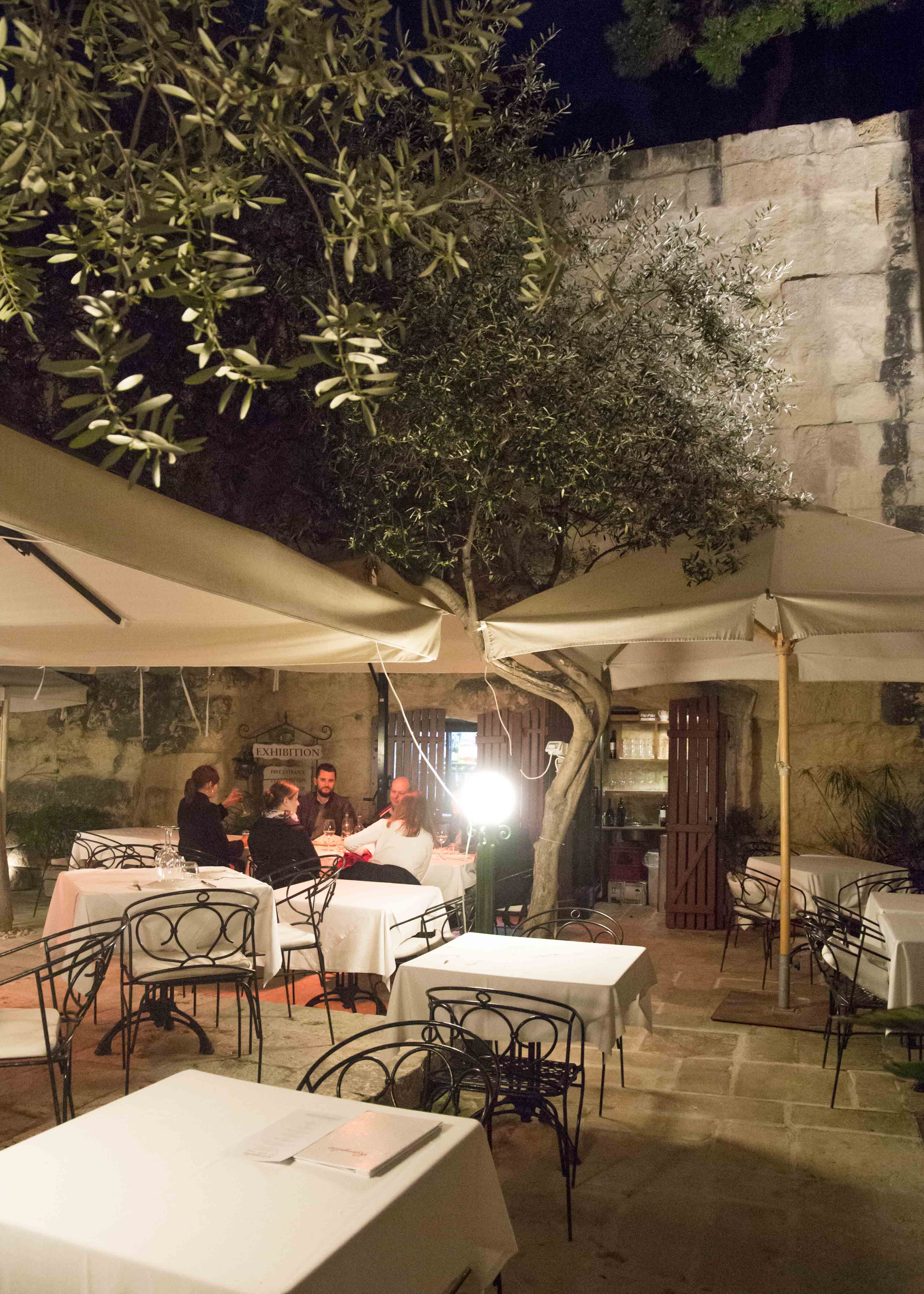 Terrace restaurant overlooking Valletta City Gate, Rampila