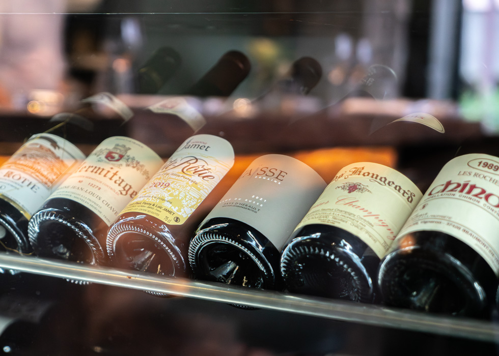 wine champagne Michelin restaurant