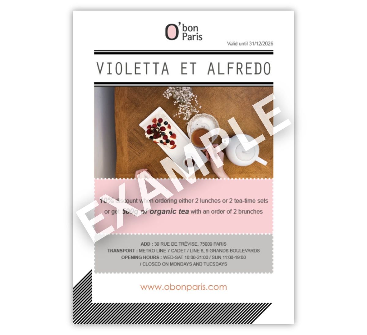 VIOLETTA ET ALFREDO SALON DE THE