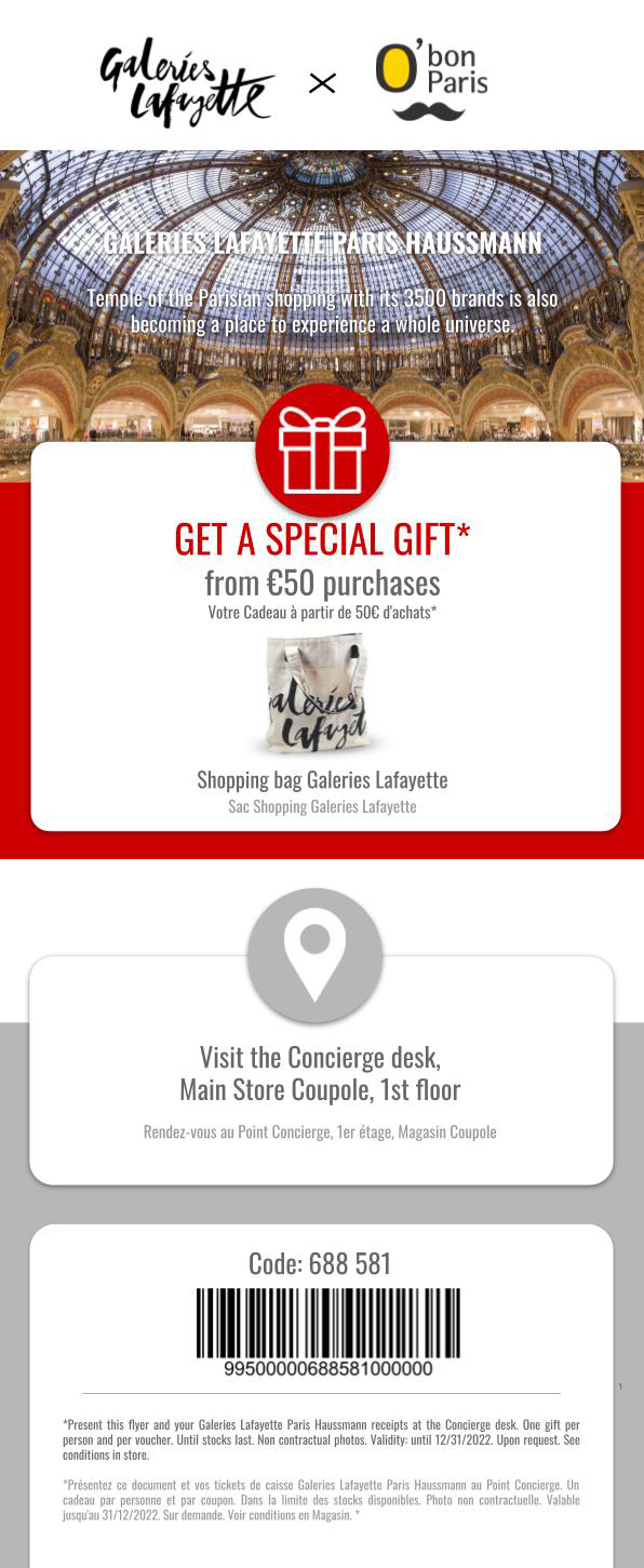 Galeries Lafayette coupon