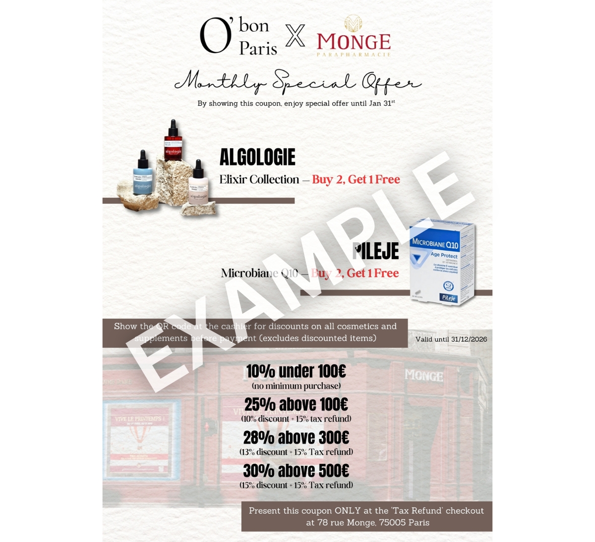 PHARMACIE MONGE COUPON