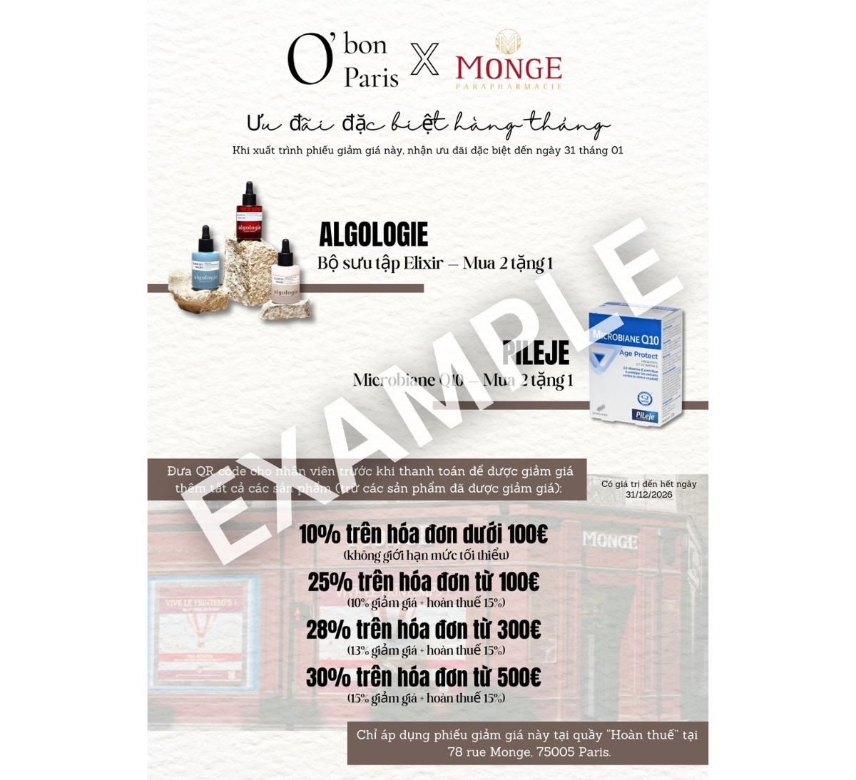 Mua dược mỹ phẩm Ph&aacute;p