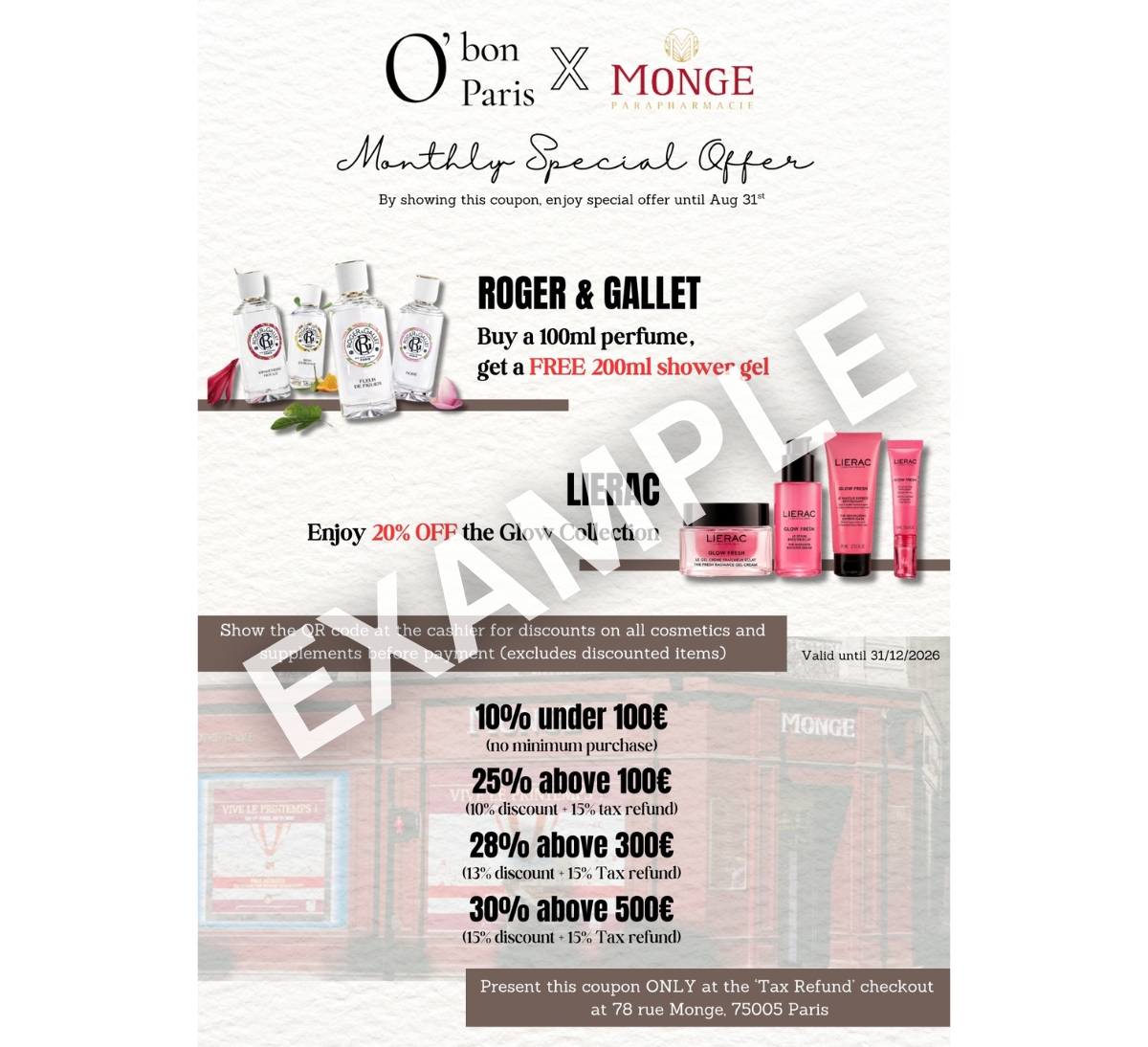 PHARMACIE MONGE COUPON